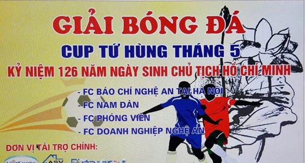 Công bố Cúp bóng đá tháng 5 kỷ niệm ngày sinh nhật Bác Hồ
