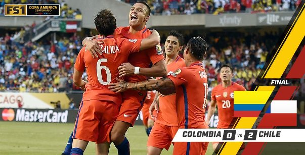 Video bàn thắng: Colombia 0-2 Chile (Bán kết Copa America 2016)