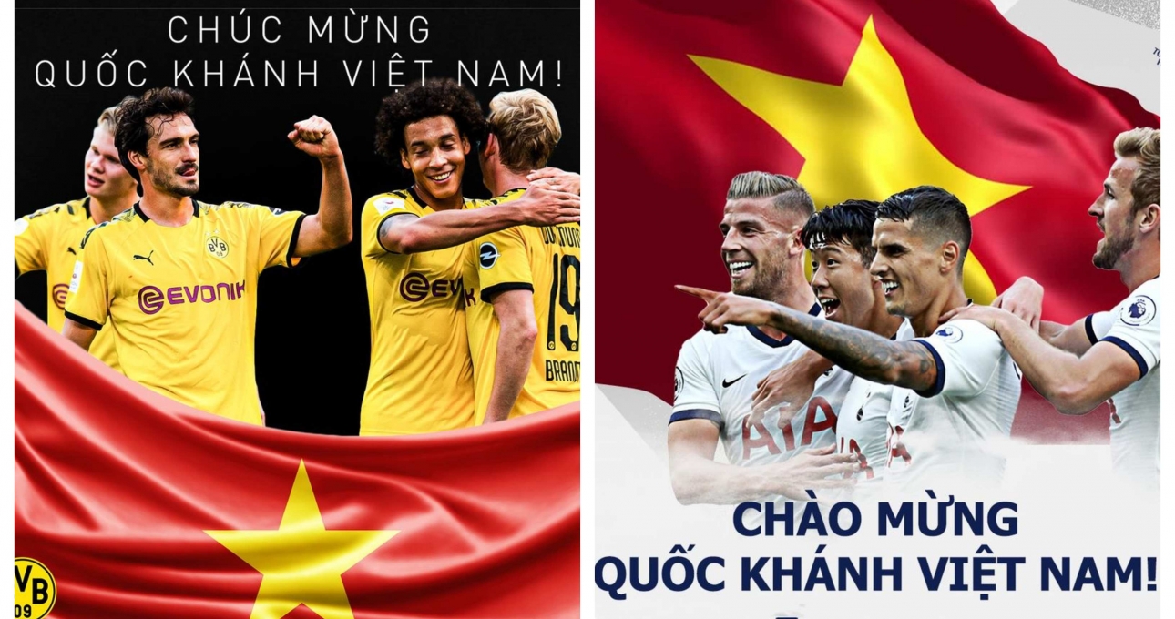 Dortmund, Totttenham gửi lời chúc ngày Quốc khánh 2/9