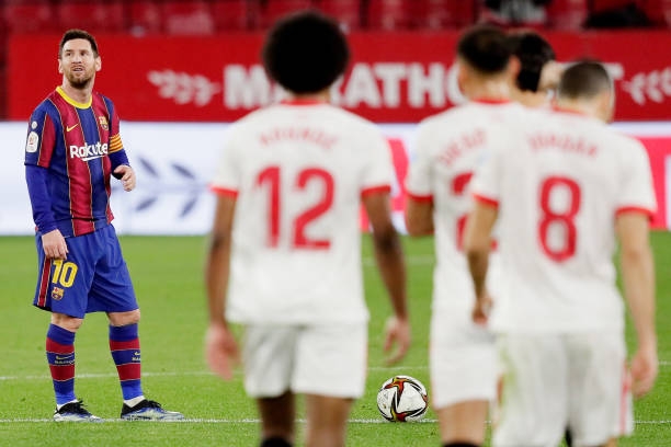 Messi nhạt nhòa, Barca thất thủ trước Sevilla