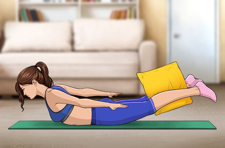 9 bài tập giãn cơ toàn thân thực hiện với gối ngủ