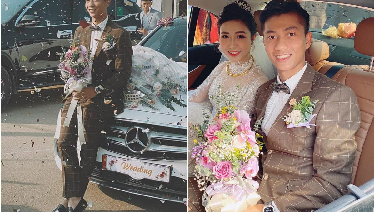 Phan Văn Đức rước dâu bằng xe sang Mercedes-Benz tiền tỷ