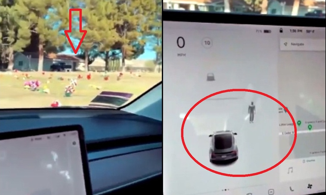 Ô tô điện Tesla phát hiện “ma” ở nghĩa trang khiến dân tình xôn xao