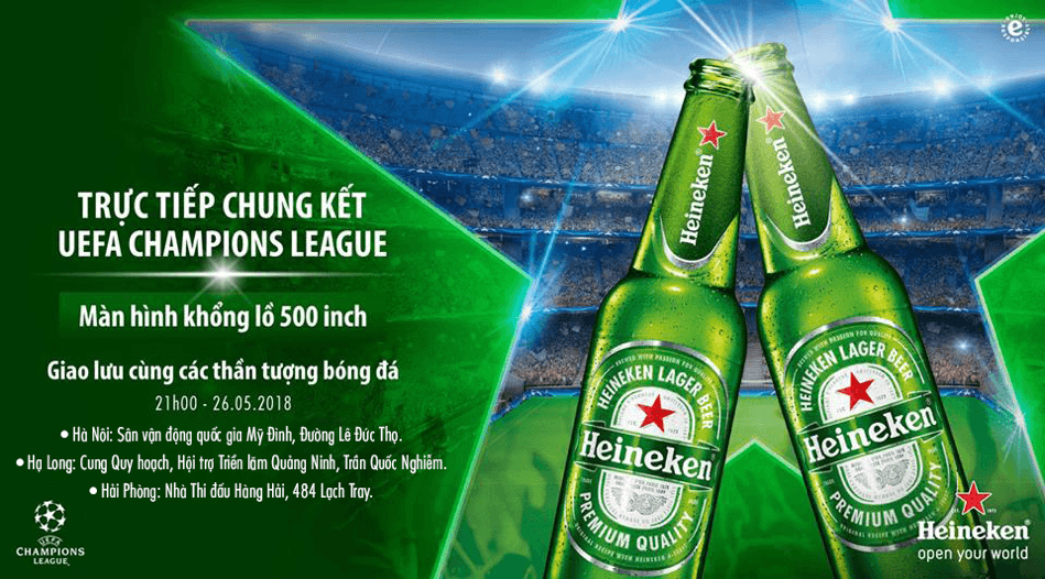 5 kịch tính nghẹt thở tại 'Đại tiệc trực tiếp chung kết UEFA Champions League” của Heineken