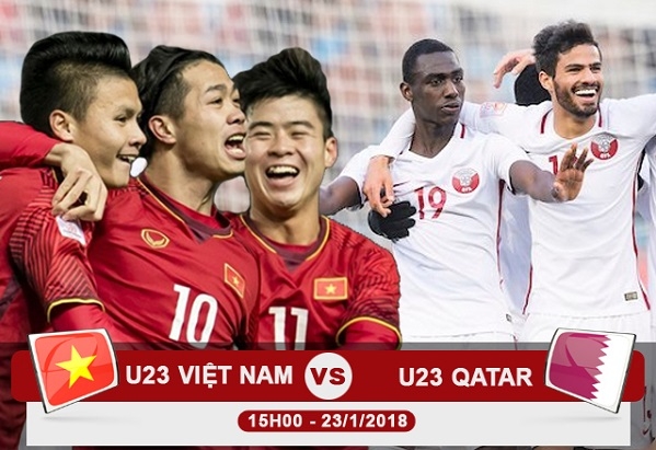 Link xem trực tiếp U23 Việt Nam vs U23 Qatar, 15h00 - 23/1
