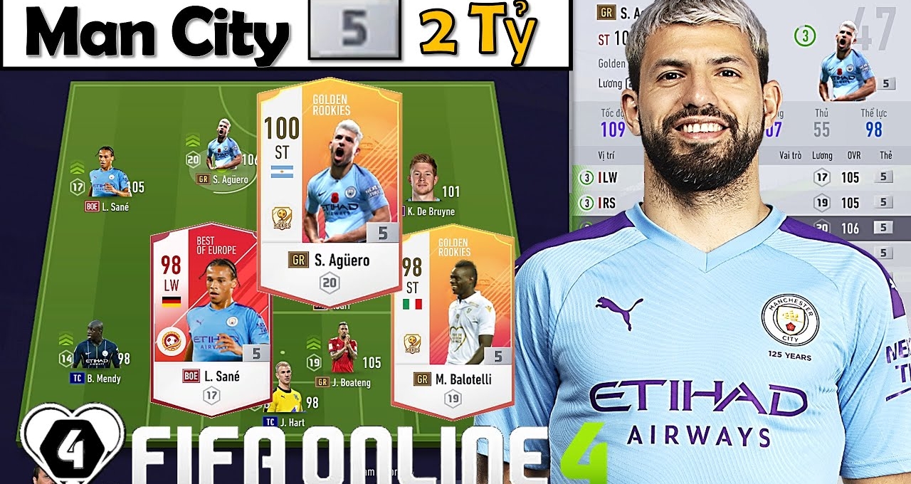 Xây dựng và trải nghiệm team color Manchester City trong FIFA Online 4