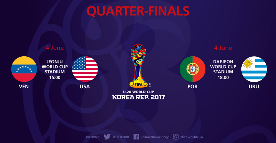 Lịch thi đấu U20 World Cup (Tứ kết, Bán kết, Chung kết)