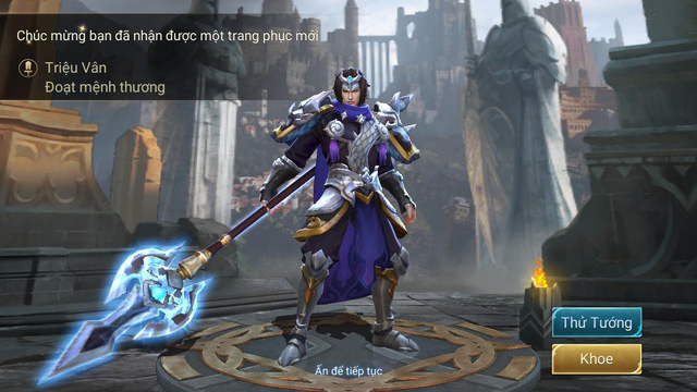 Cách nhận trang phục Triệu Vân Đoạt Mệnh Thương miễn phí trong Liên Quân Mobile 