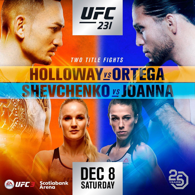 Kết quả UFC 231: Max Holloway đại thắng, Shevchenko lên ngôi Flyweight nữ