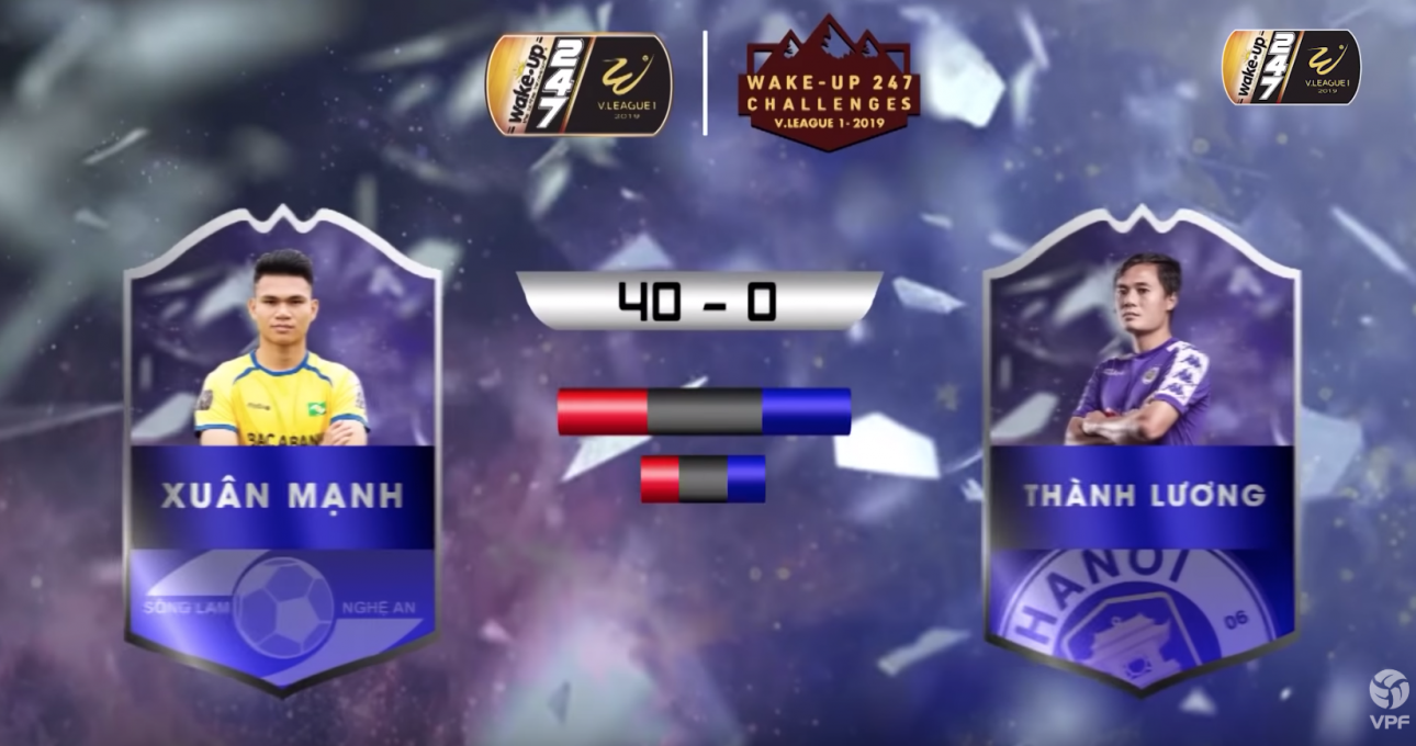 Video: Thành Lương đấu Xuân Mạnh ở thử thách bên lề sân cỏ