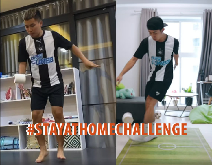 Youtuber triệu view Đỗ Kim Phúc và nhà vô địch Tungage tham gia trào lưu 'Đập tan buồn chán' trong giới túc cầu