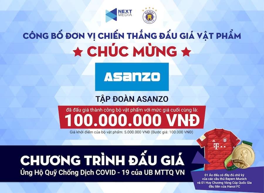 Áo đấu của Bayern Munich và HCV Cúp Quốc gia 2019 được bán đấu giá thành công trị giá 100 triệu đồng