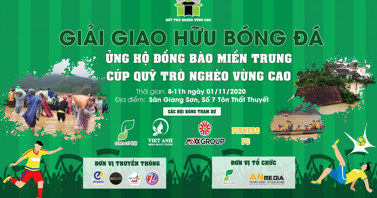 Ca sĩ Duy Khoa tổ chức giải bóng đá ủng hộ đồng bào miền Trung