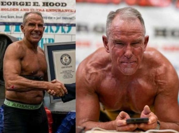 Cụ ông 62 tuổi giữ Plank được 8 tiếng, lập kỷ lục thế giới