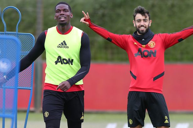VIDEO: Màn thể hiện của Bruno Fernandes và Pogba trên sân tập MU