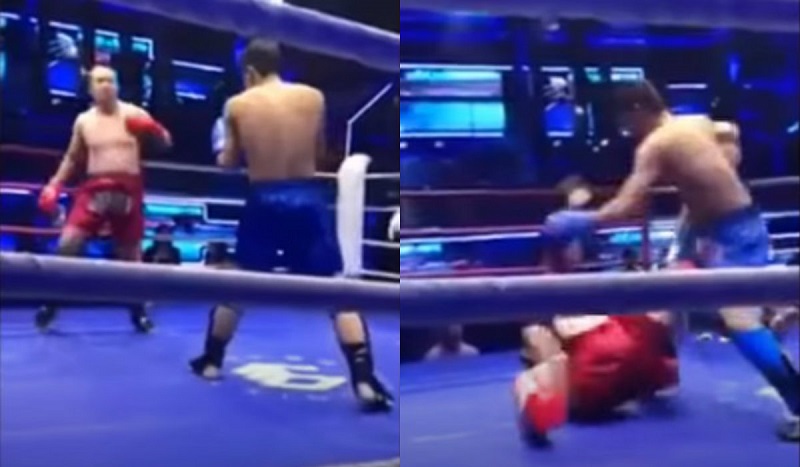 VIDEO: Cao thủ Túy Quyền Trung Quốc thách đấu võ sĩ Kickboxing và cái kết