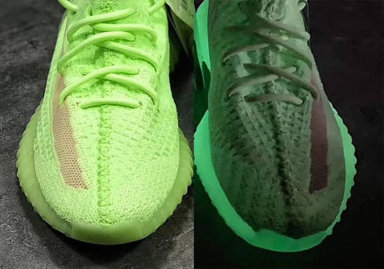 Chiêm ngưỡng giày Adidas Yeezy 350 v2 phát sáng trong đêm 