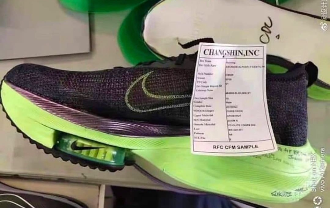 Lộ ảnh mẫu siêu giày Nike Alpha Fly đi vào sản xuất