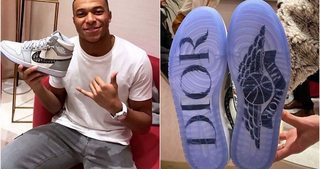 Nike tặng Kylian Mbappe siêu phẩm Air Jordan High OG x Dior