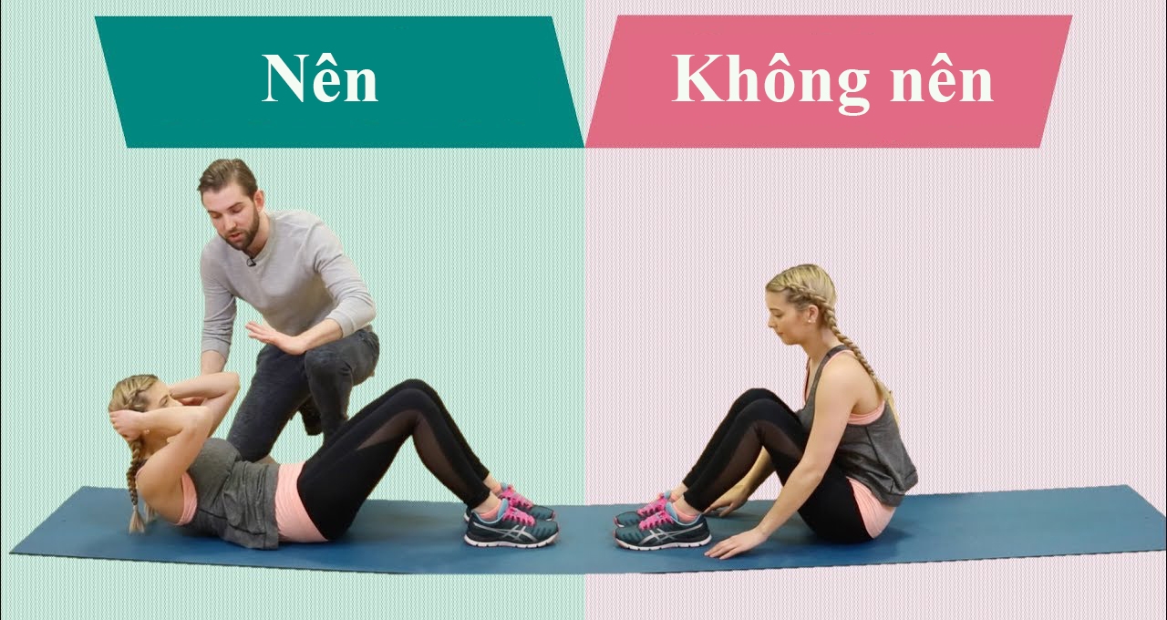 Sai lầm khi tập động tác gập bụng nhiều người mắc phải