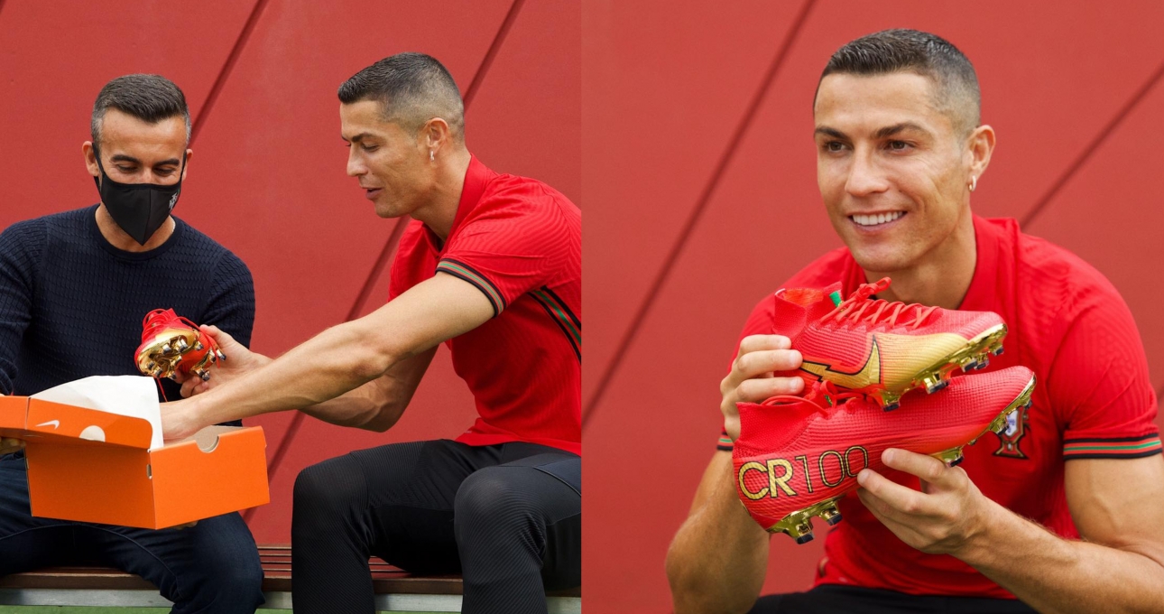 C. Ronaldo nhận quà đặc biệt từ Nike trước trận gặp Pháp