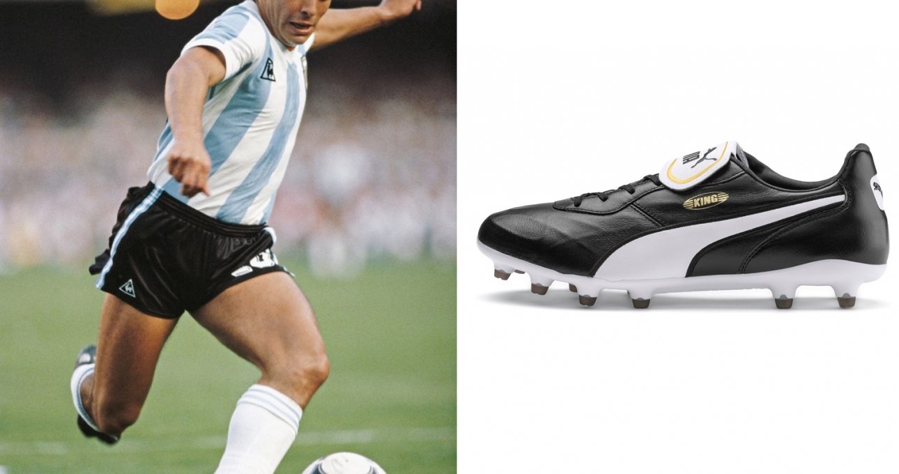 Maradona và sự nghiệp gắn liền cùng giày Puma King