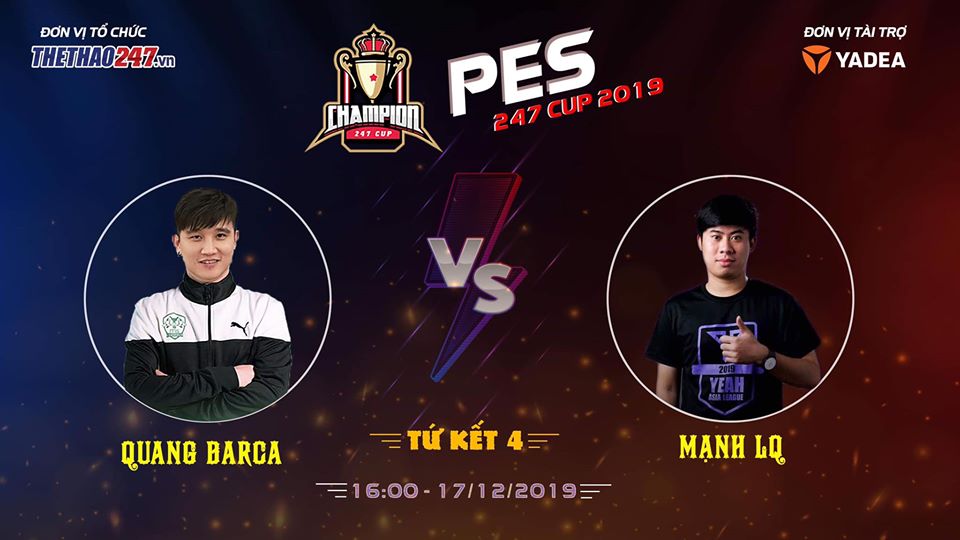 Quang Barca đánh bại Mạnh LQ ở tứ kết PES 247 Cup
