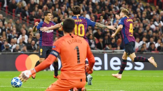 Barca đả bại Tottenham trong trận cầu 6 bàn thắng