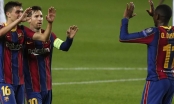 Dembele tỏa sáng phút cuối, Barca chỉ còn kém Atletico 1 điểm