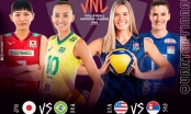 Lịch thi đấu tứ kết giải bóng chuyền nữ VNL 2022 ngày 13/7: Mỹ vs Serbia