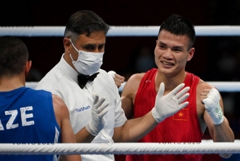 Nguyễn Văn Đương thi đấu kiên cường ở trận lịch sử tại Olympic
