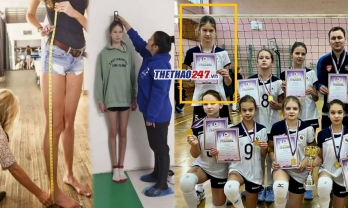 Xuất hiện khủng long bóng chuyền nhí cao nhất thế giới: 11 tuổi cao 1m90