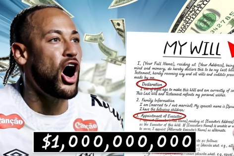 Neymar bất ngờ nhận di chúc thừa kế 1 tỷ USD từ người lạ