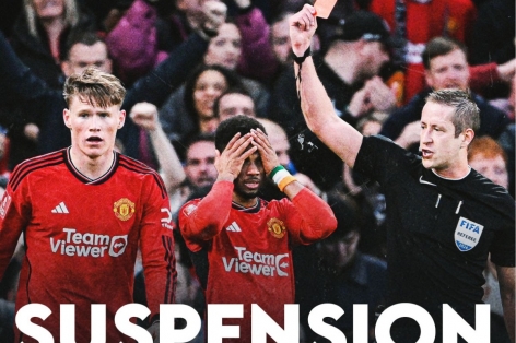 Thẻ đỏ trận tứ kết, tại sao Amad Diallo vẫn góp mặt ở trận bán kết FA Cup cùng MU?