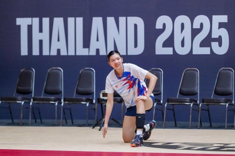 Tuyển bóng chuyền nữ Việt Nam tích cực tập luyện tại Thái Lan