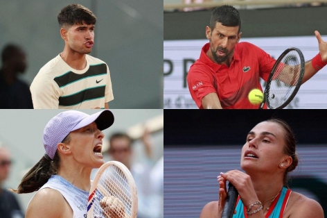 Xác định các tay vợt lọt tứ kết Roland Garros 2025