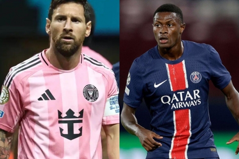 'Quái vật' Nuno Mendes bị Messi đánh bại