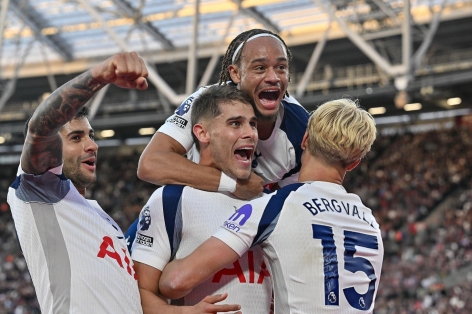 Tottenham bay cao tại Ngoại hạng Anh 2025/26