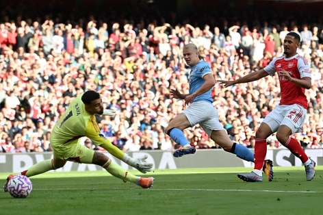 Trực tiếp Arsenal 0-1 Man City: Haaland mở điểm