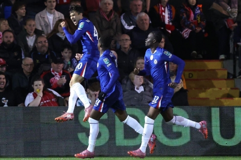 Chelsea chật vật ngược dòng tại cúp Liên đoàn Anh
