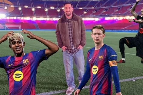 Cầu thủ Barca đồng loạt làm 1 điều với Messi sau khi trở lại Camp Nou