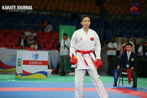 Hoàng Thị Mỹ Tâm giành HCV thứ 3 cho Karate sau chiến thắng kịch tính