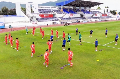 U23 Việt Nam tập buổi đầu tiên chuẩn bị cho U23 Đông Nam Á