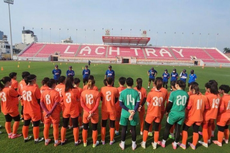 ĐT nữ Việt Nam tập bài đặc biệt chuẩn bị cho AFF Cup