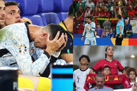Vợ con Ronaldo thẫn thờ khi Bồ Đào Nha thua Georgia