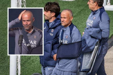 HLV Luis Enrique tái xuất với diện mạo khác lạ sau chấn thương