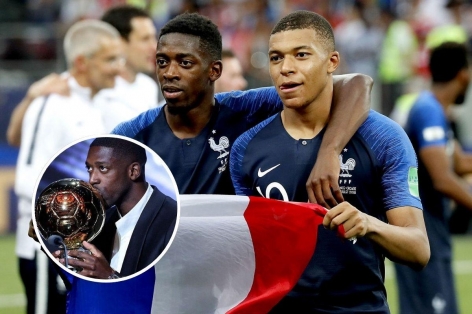 Phản ứng đầu tiên của Mbappe khi Dembele giành Quả bóng Vàng