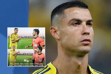 Không chỉ ghi bàn, Ronaldo phản ứng lạ gây chú ý với trọng tài