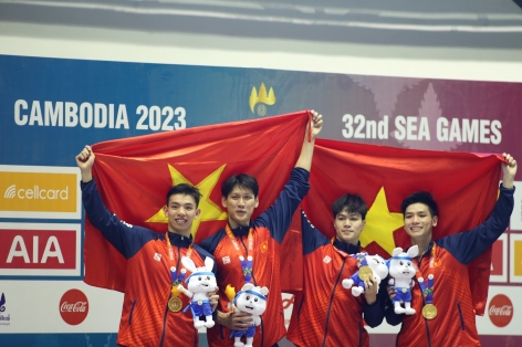 Bứt tốc thần sầu, Việt Nam bảo vệ thành công HCV 4x200m tự do nam