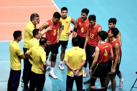 Bóng chuyền nam Việt Nam thắng 'áp đảo' trận ra quân SEA Games 32
